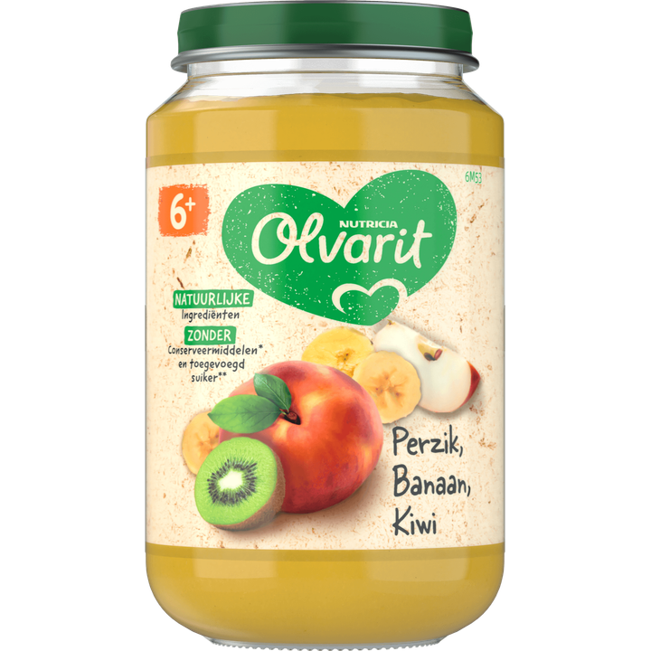Olvarit 6+ Maanden Perzik Banaan Kiwi 200g