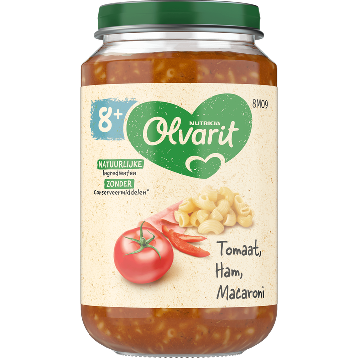 Olvarit 8+ Maanden Tomaat Ham Macaroni 200g