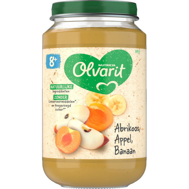 Olvarit 8+ Maanden Abrikoos Appel Banaan 200g