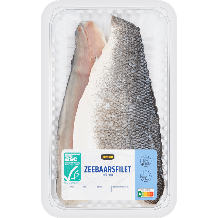 Zeebaarsfilet met Huid ca