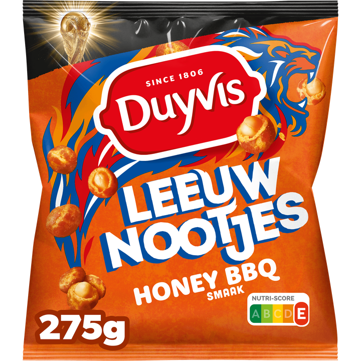 Duyvis Leeuwnootjes Honey BBQ Pinda Noten 275 gr