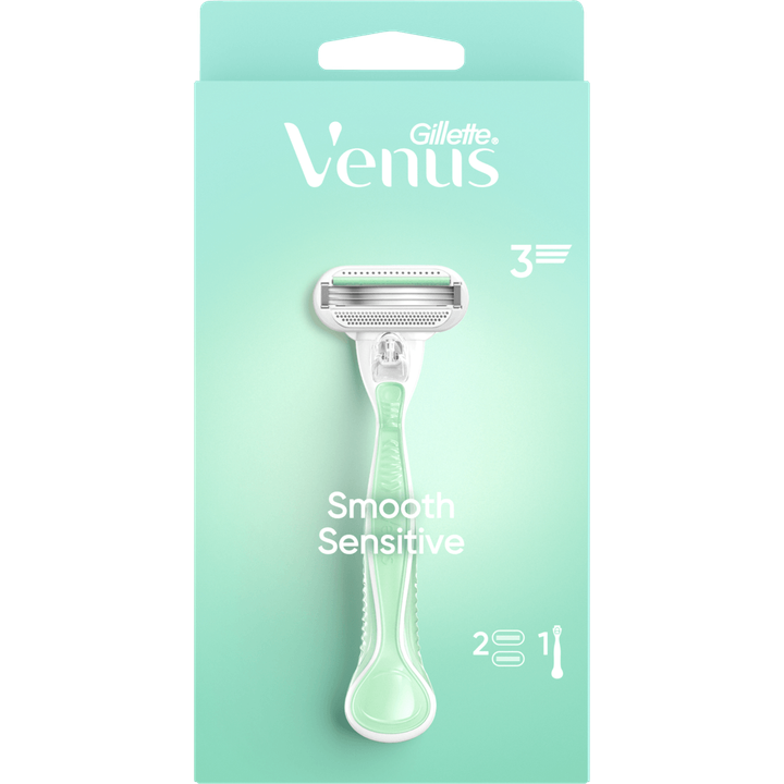 Gillette Venus Smooth Sensitive Voor Vrouwen 1 Handvat + 2 Navulmesjes