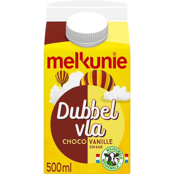 Melkunie Dubbelvla Choco Vanillesmaak 0,5 L
