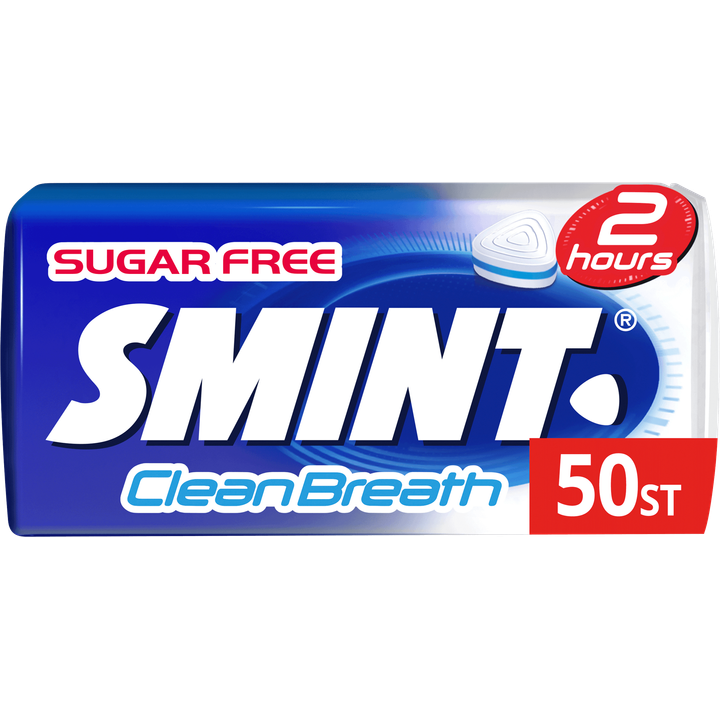 Smint Clean Breath Peppermint Suikervrij Blikje 50 stuks
