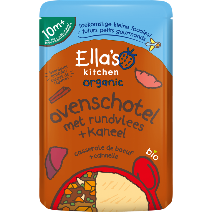 Ella's Kitchen Organic Ovenschotel met Rundvlees + Kaneel 10+ Maanden 190 g