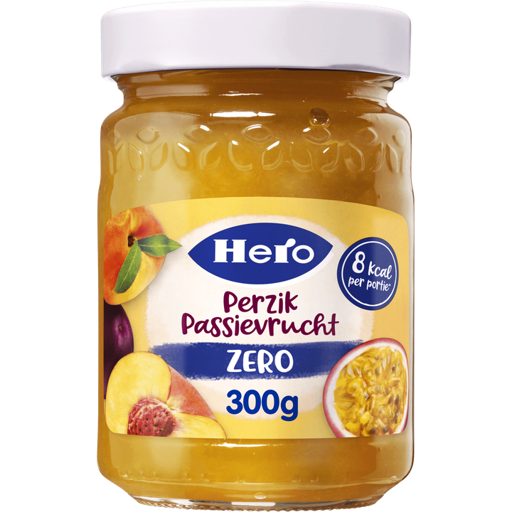 Hero Jam Perzik Passievrucht Zero 300g
