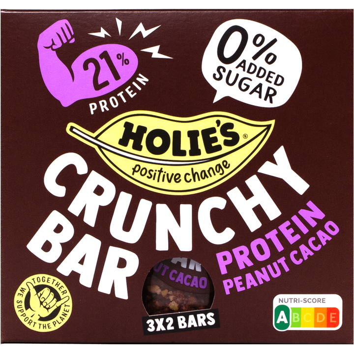 Holie's Crunchy Bar Protein Peanut Cacao 3 x 2 x 20 g