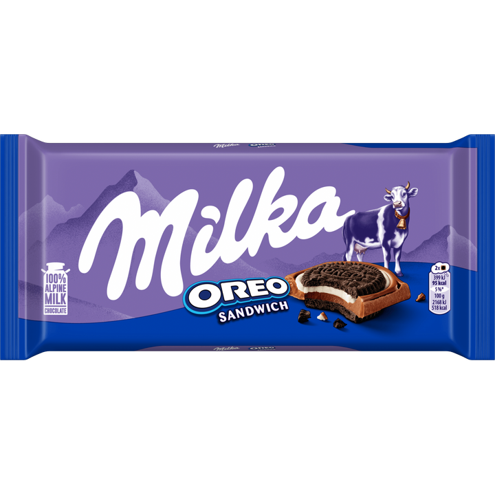 Milka Chocoladereep Oreo Sandwich 92 g