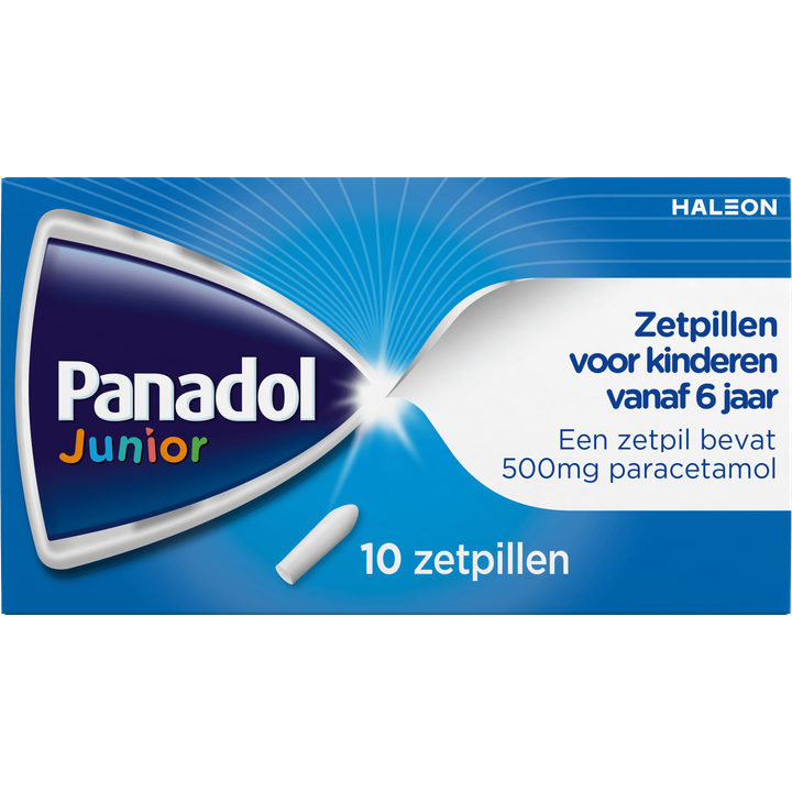 Panadol Junior zetpillen 500 mg, 10 stuks