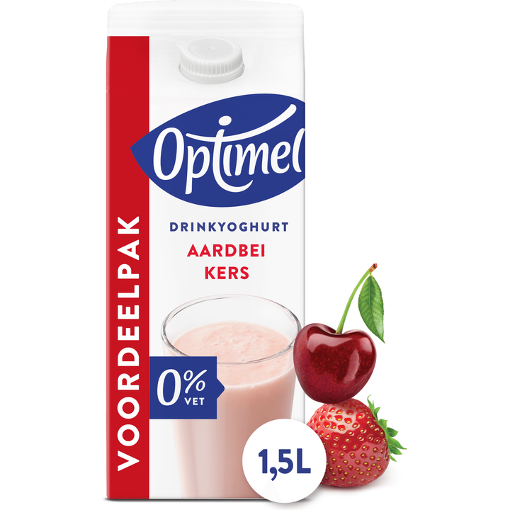 Drinkyoghurt Aardbei Kers 0% Vet 1.5L