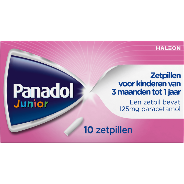 Panadol Junior zetpillen 125 mg, 10 stuks