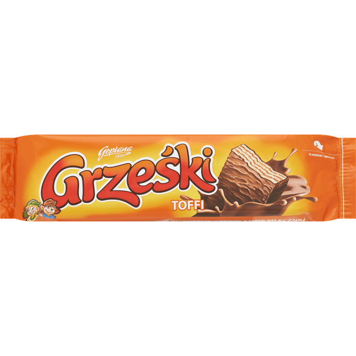 Grześki Wafel met Toffeecrème in Melkchocolade