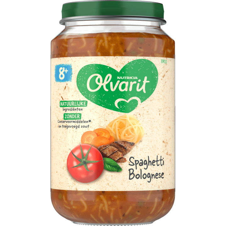 Olvarit Spaghetti Bolognese 8+ Maanden 200 g
