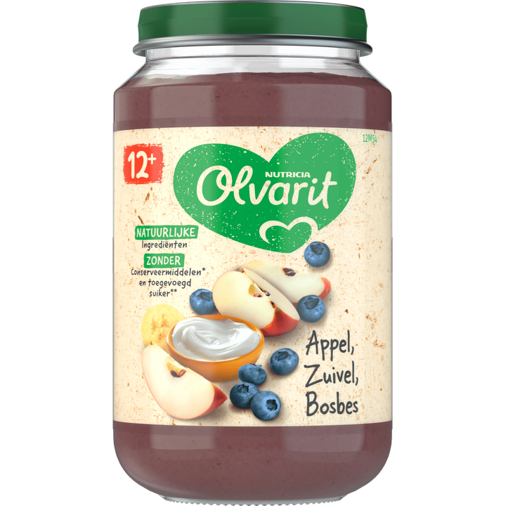 Olvarit Appel Zuivel Bosbes 12+ Maanden 200 g