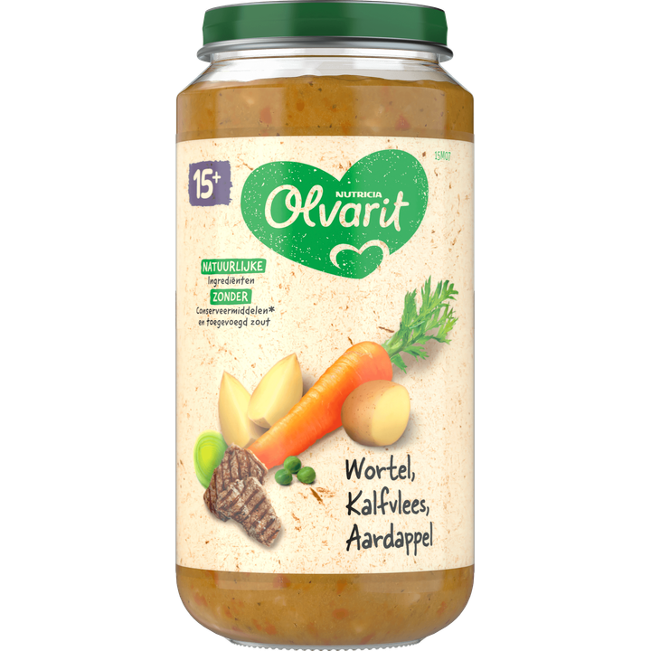 Olvarit Wortel Kalfsvlees Aardappel 15+ Maanden 250 g