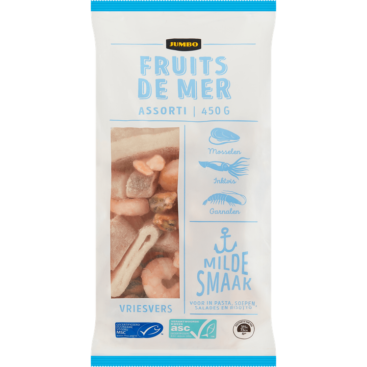 Fruits de Mer Assorti Milde Smaak Vriesvers