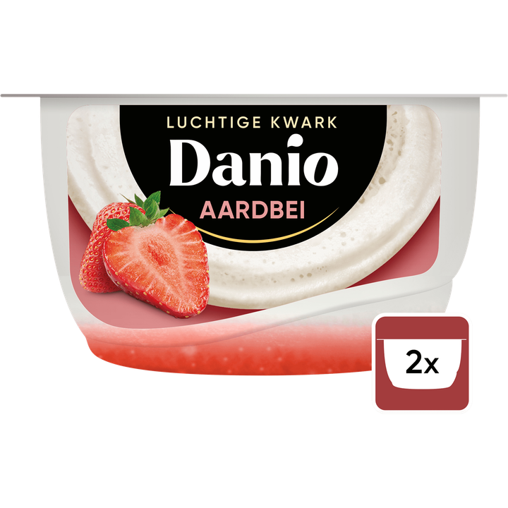 Danio Luchtige Kwark Aardbei 2 x 125 g