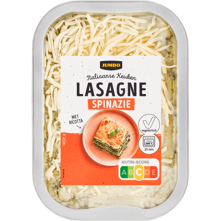 Lasagne Spinazie met Ricotta