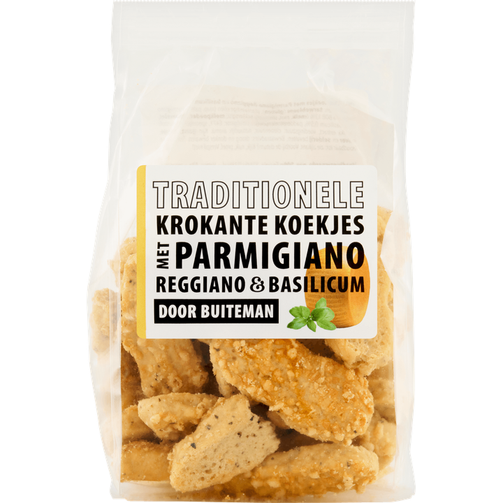 Traditionele Krokante Koekjes met Parmigiano Reggiano & Basilicum