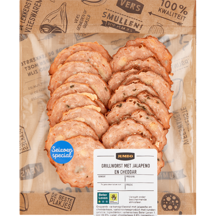 Grillworst met Jalapeno en Cheddar ca