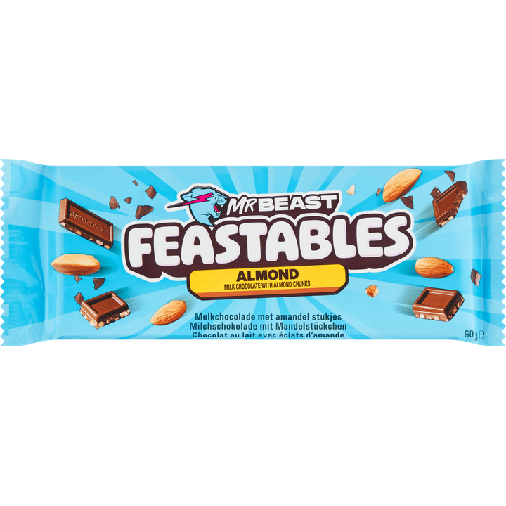 Feastables MrBeast Melkchocolade met Amandel Stukjes
