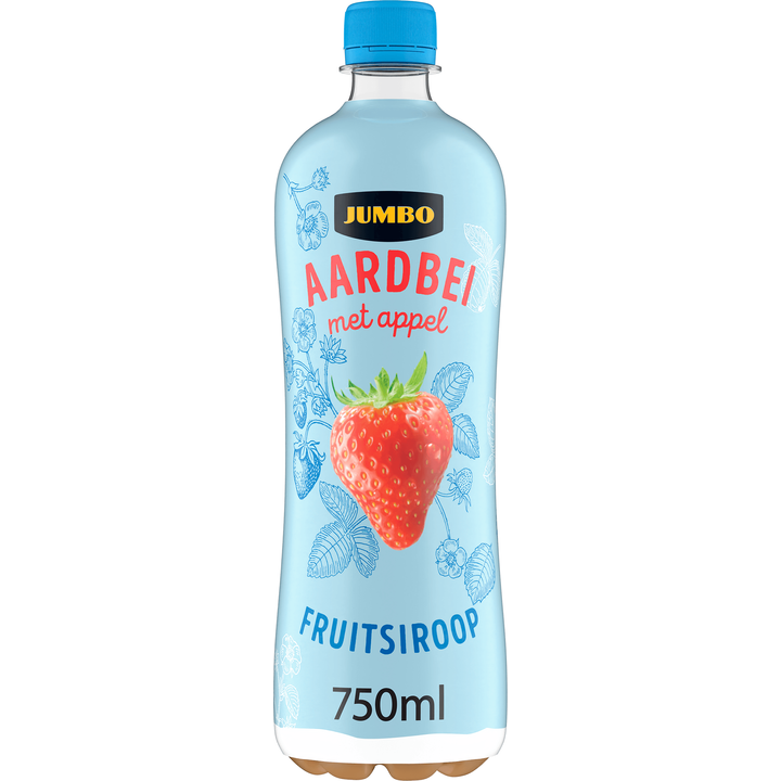 Fruitsiroop Aardbei met Appel 750ML