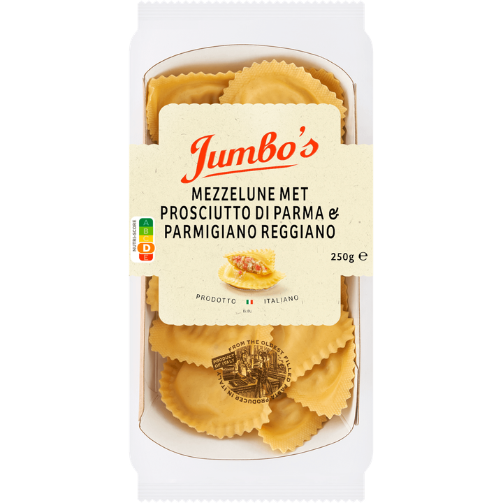 Verse Pasta Mezzelune met Prosciutto di Parma & Parmigiano Reggiano