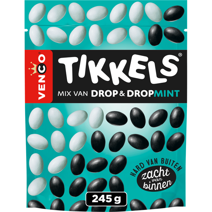 Venco Tikkels Mix van Drop & Dropmint 245 g