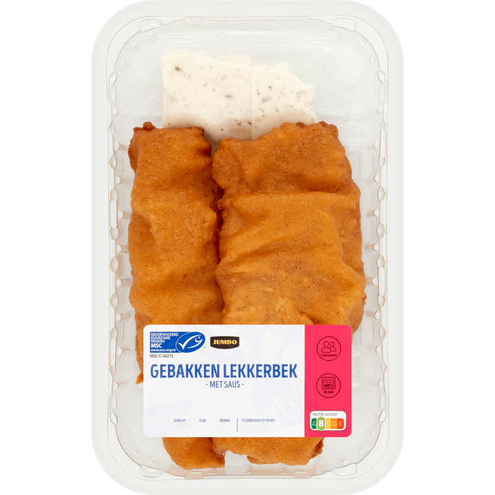 Gebakken Lekkerbek met Saus ca