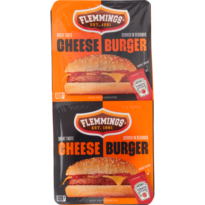 Flemmings Cheese Burger 2 Stuks 261 g