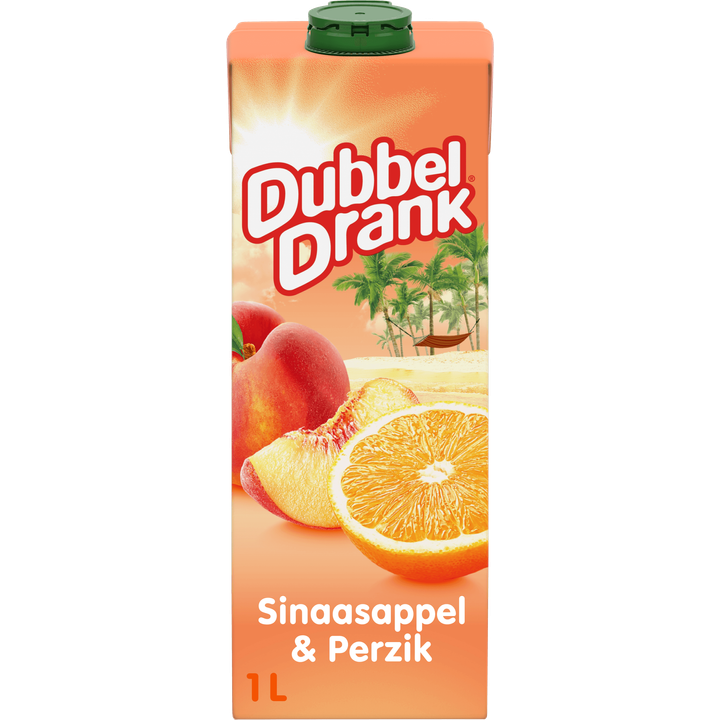 DubbelDrank Sinaasappel & Perzik met Appel 1 L