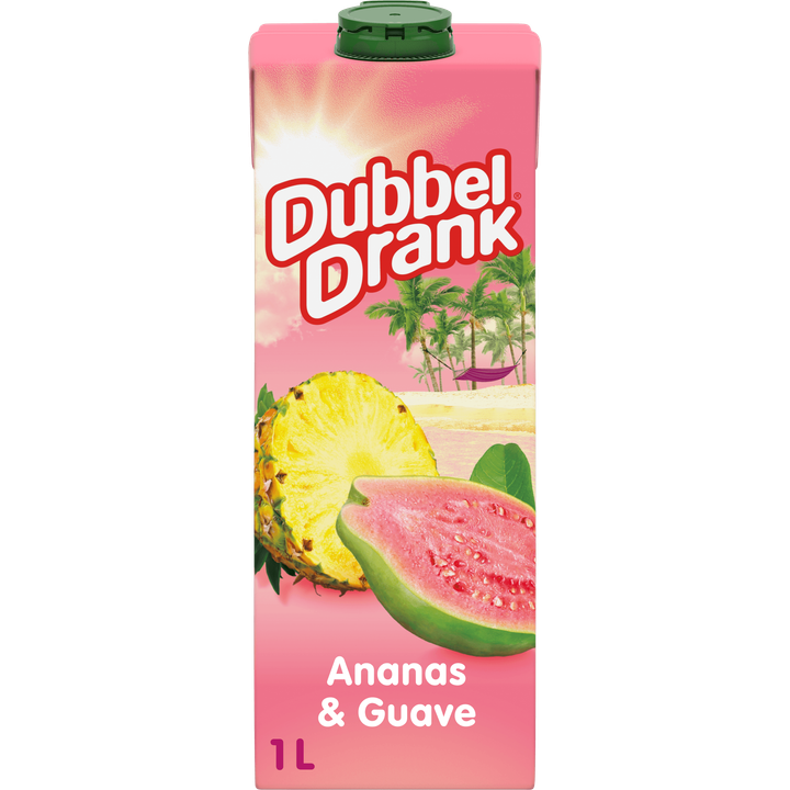 DubbelDrank Ananas & Guave met Sinaasappel en Appel 1 L