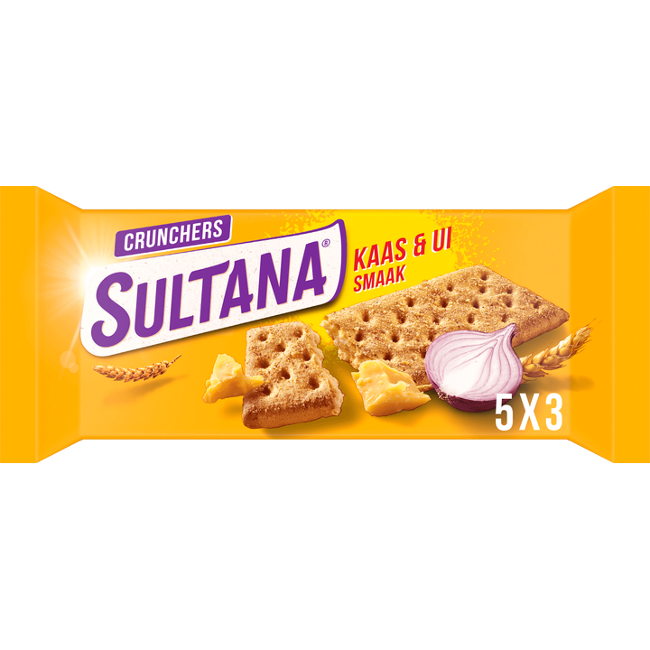 Sultana Crunchers Kaas & Ui 5x3 stuks