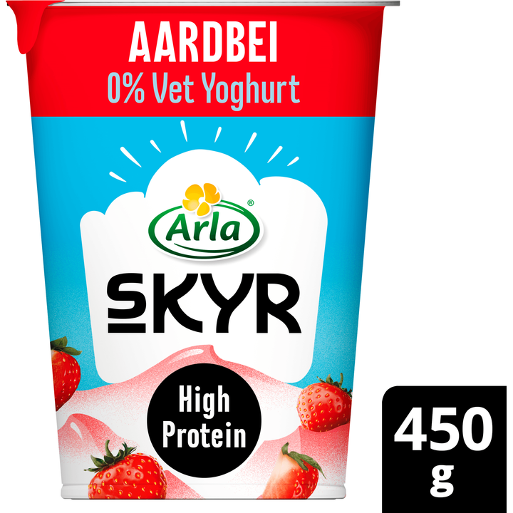 Arla Skyr Aardbei Yoghurt 0% vet 450g