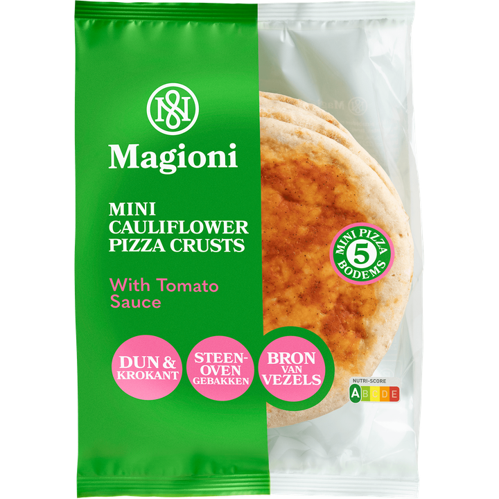 Magioni Mini Cauliflower Pizza Crusts with Tomato Sauce 5 x 30 g