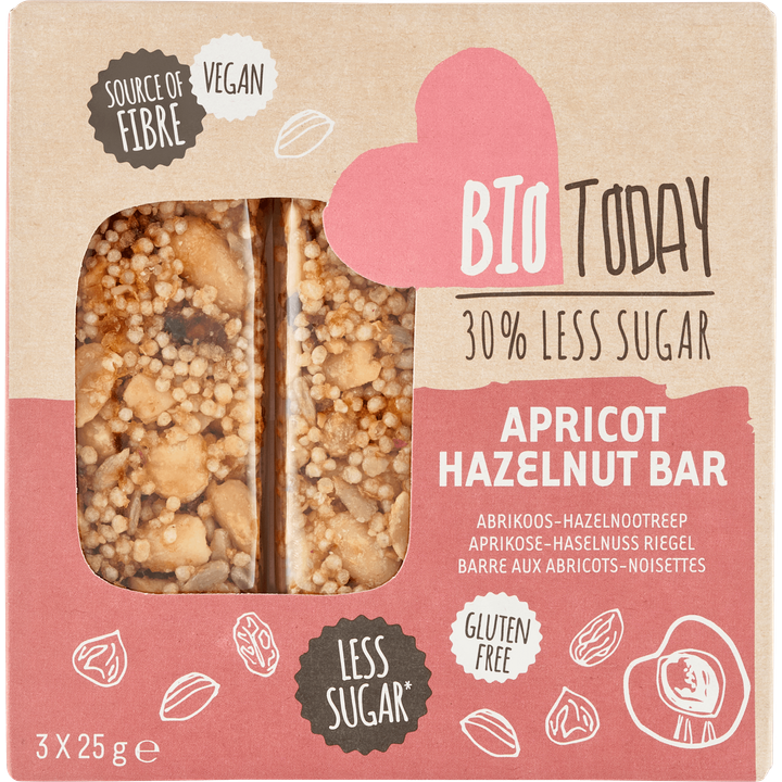 BioToday Abrikoos-Hazelnootreep 3 x 25 g