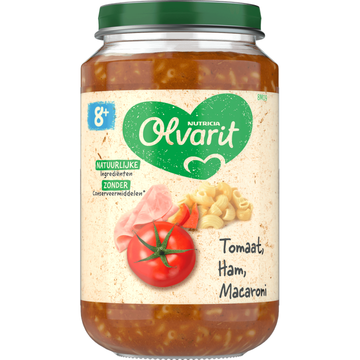 Olvarit Tomaat Ham Macaroni 8+ Maanden 200 g