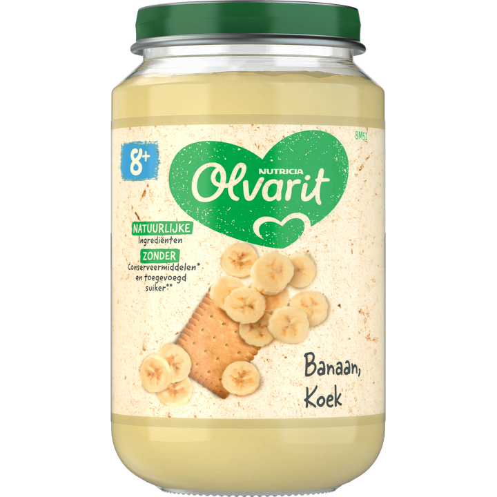 Olvarit Banaan Koek 8+ Maanden 200 g