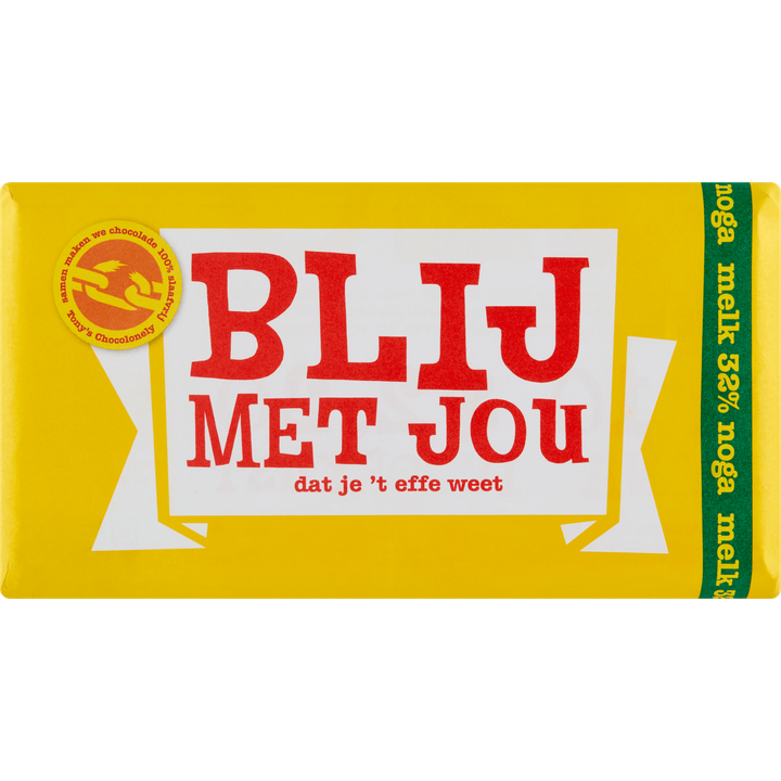 Tony's Chocolonely Melkchocolade reep Noga - Blij met jou!
