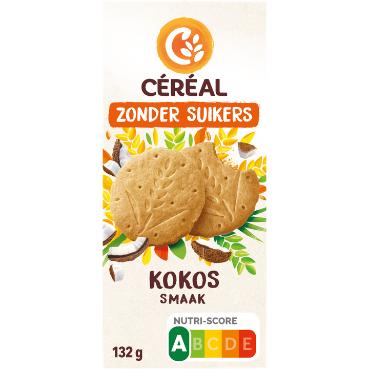 Céréal Zonder Suikers Kokos Smaak 3 x 4 Stuks 132 g