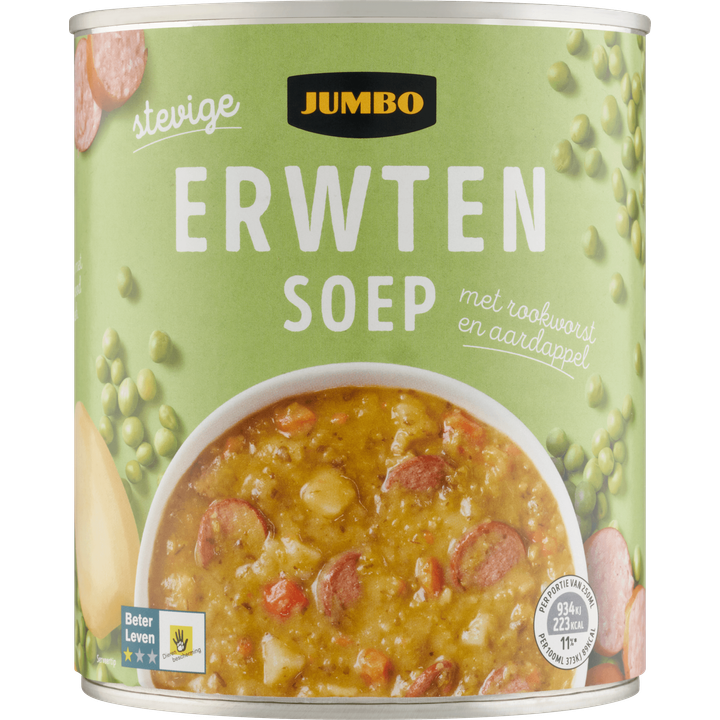 Stevige Erwtensoep met Rookworst en Aardappel