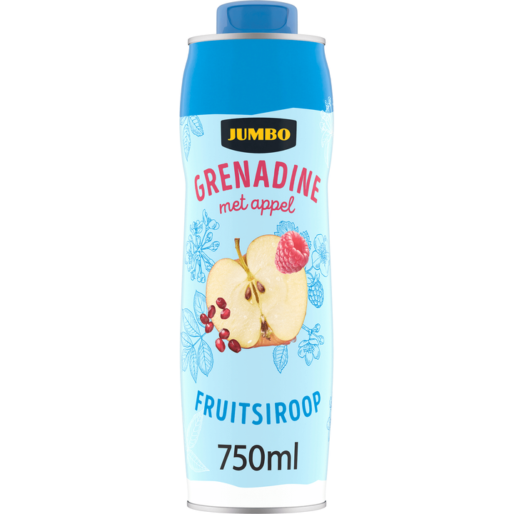 Fruitsiroop Grenadine met Appel 0% Suiker 750ML