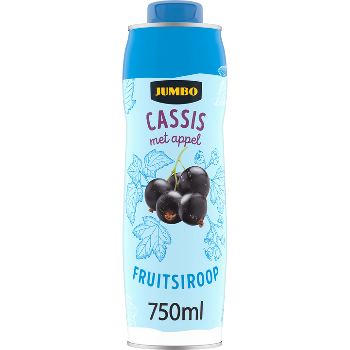 Fruitsiroop Cassis met Appel 0% Suiker 750ML