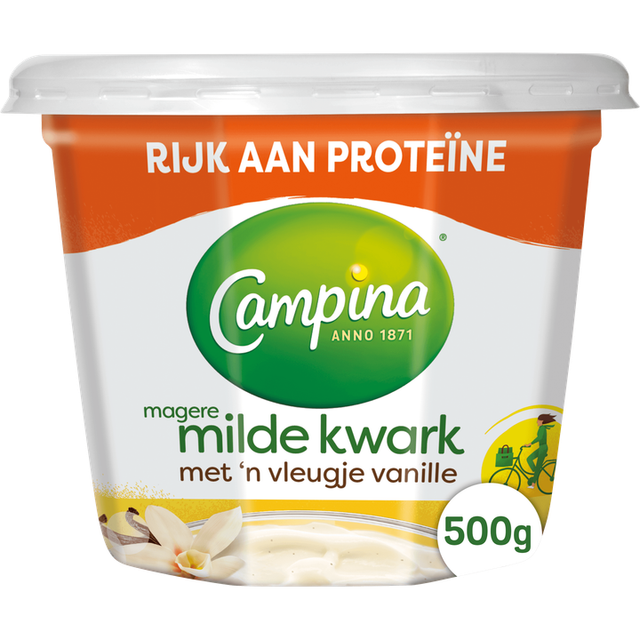 Campina Magere Milde Kwark met 'n Vleugje Vanille 500 g
