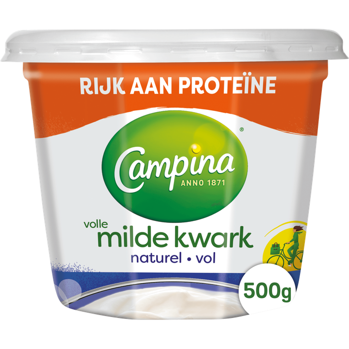 Campina Volle Milde Kwark Naturel 500 g