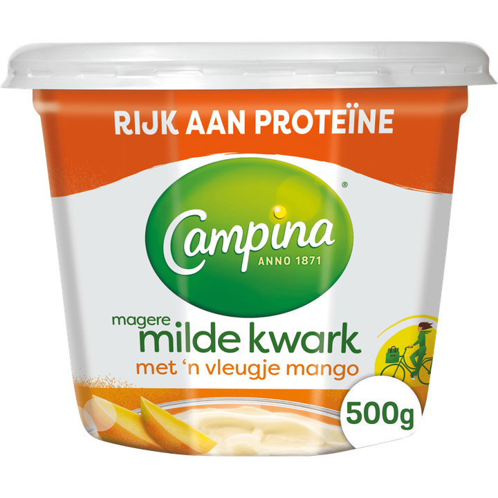 Magere Milde Kwark met 'n Vleugje Mango