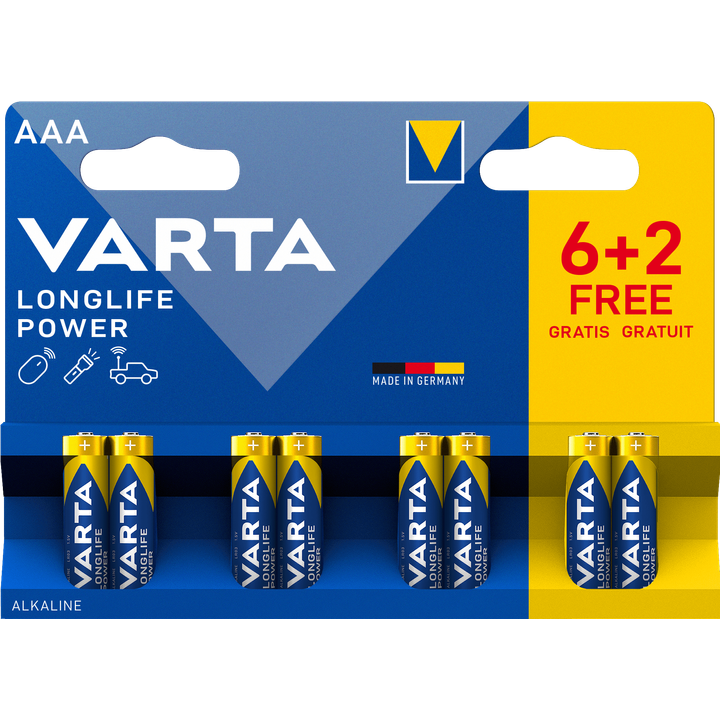 Longlife Power AAA 6+2 Stuks