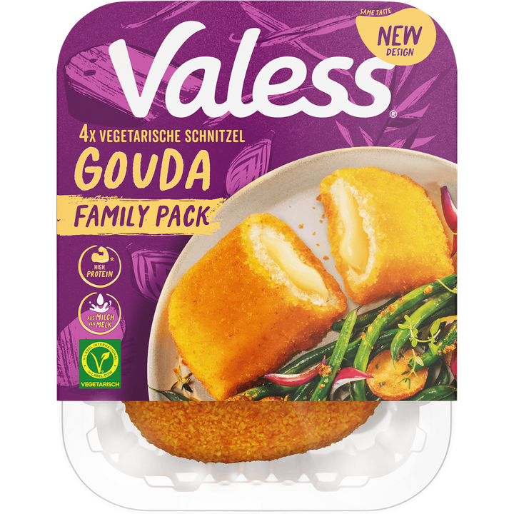 Valess Vegetarische Schnitzel Gouda Family Pack 4 Stuks 360 g
