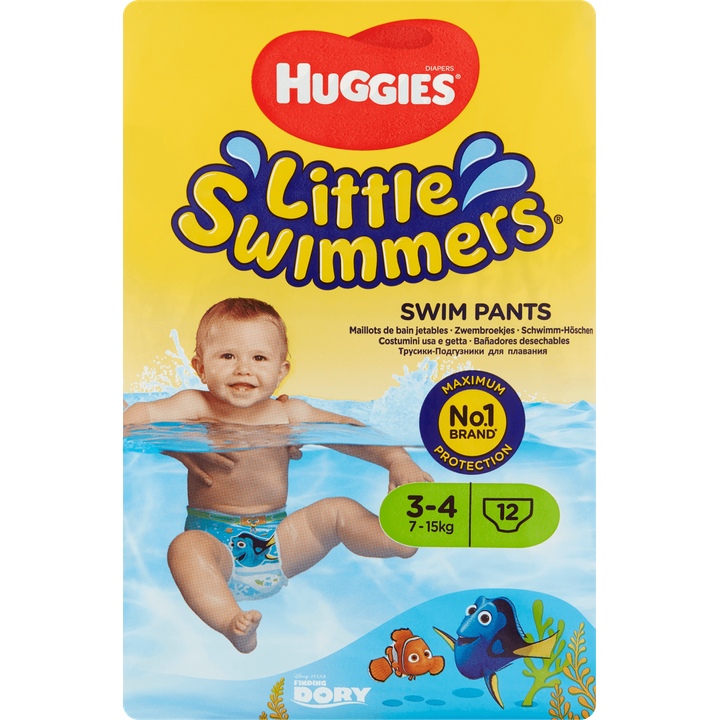 Little Swimmers Zwembroekjes Maat 3-4 7- 12 Stuks