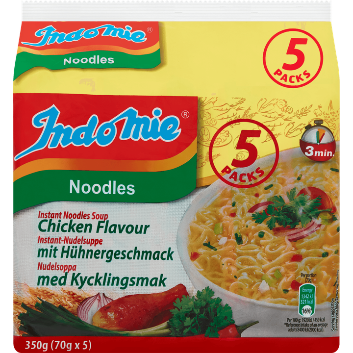 Indomie Instant Noodles Soup Chicken Flavour 5 x 70 g